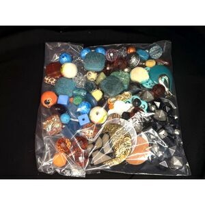Mixed Vintage Oversized Bead Lot Jewelry Making Craft